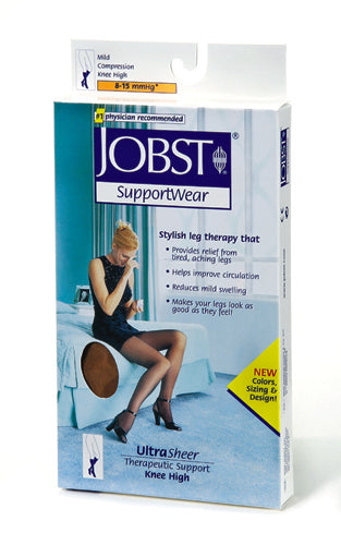 jobst knee high support stockings sun bronze